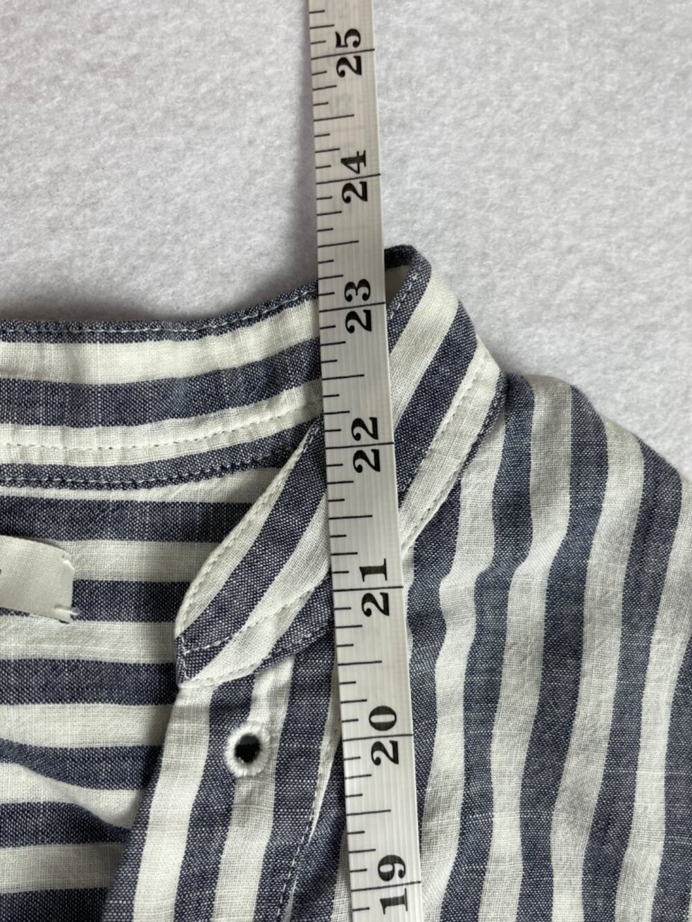 Madewell Lace Up Terrace Blouse Women's XS Blue White Striped Boho Cottagecore - Picture 7 of 13